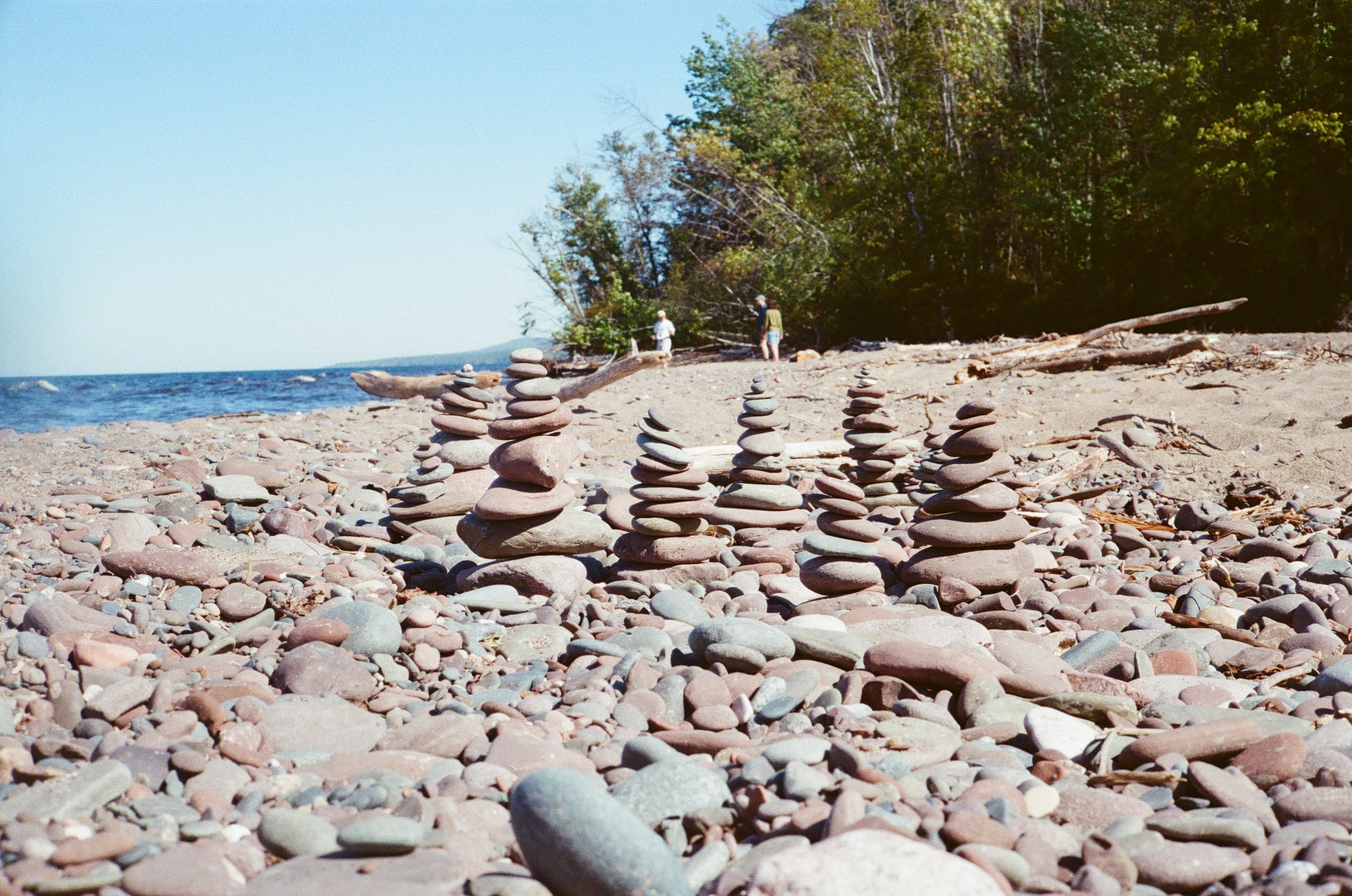 Porcupine Mountains State Park, Ontonagon MI - Rock Stacking